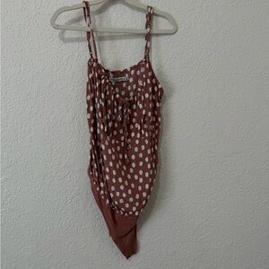 Rosewood Polka Dot Sleeveless Top